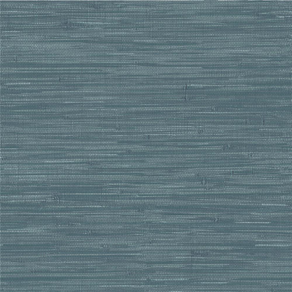 NuWallpaper by Brewster NU2874 Navy Grassweave Peel & Stick Wallpaper