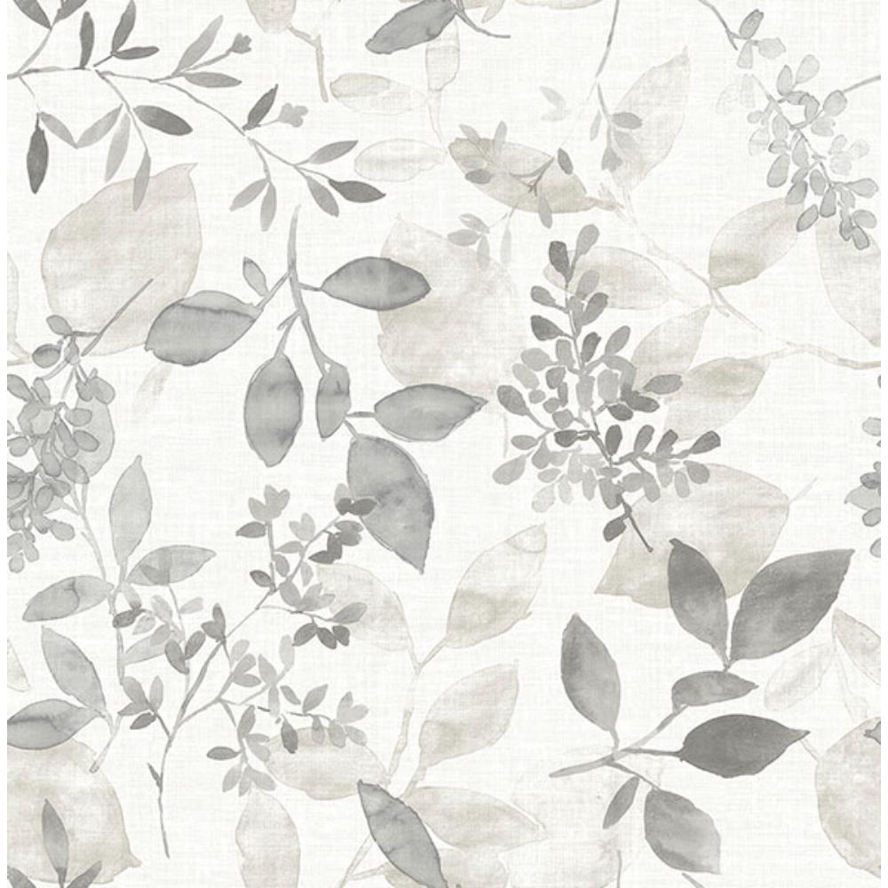 NuWallpaper by Brewster NU3138 Breezy Grey Peel & Stick Wallpaper