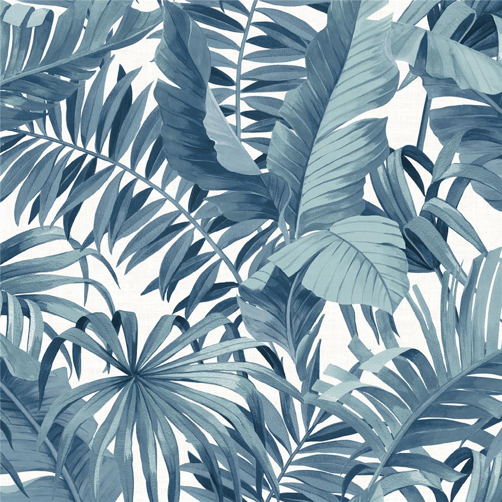 NuWallpaper by Brewster NUS3148 Blue Maui Peel & Stick Wallpaper