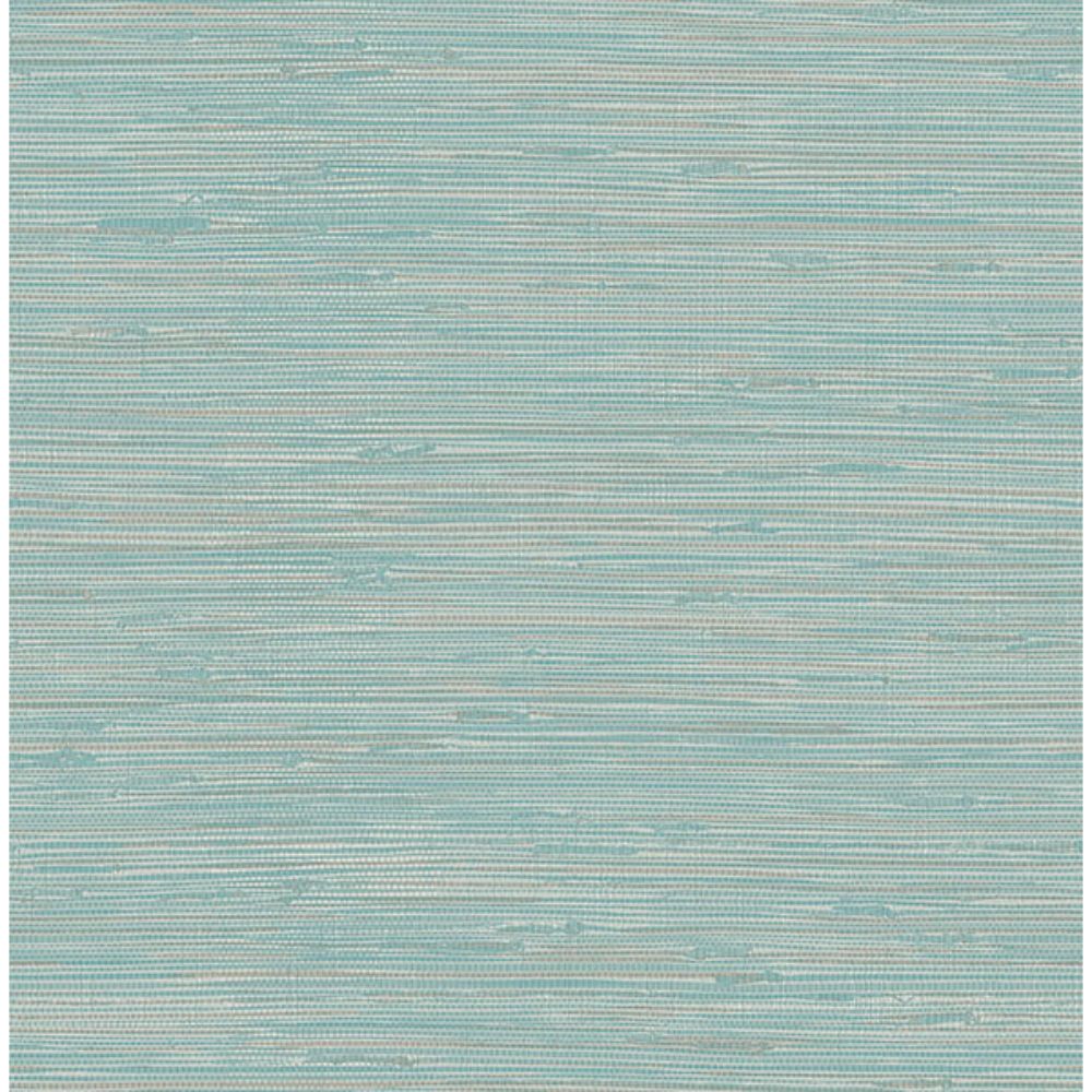 NuWallpaper By Brewster NUS3337 Tibetan Grasscloth Teal Peel & Stick Wallpaper