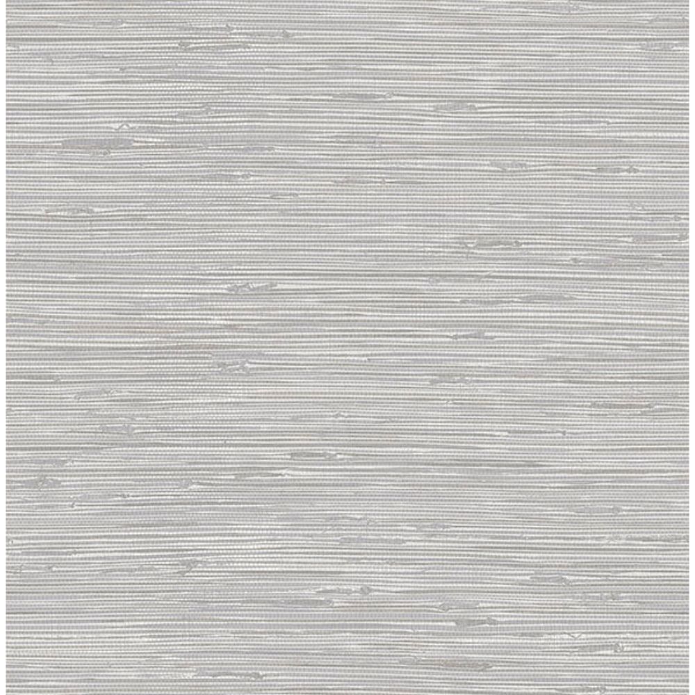NuWallpaper By Brewster NUS3340 Tibetan Grasscloth Silver Peel & Stick Wallpaper