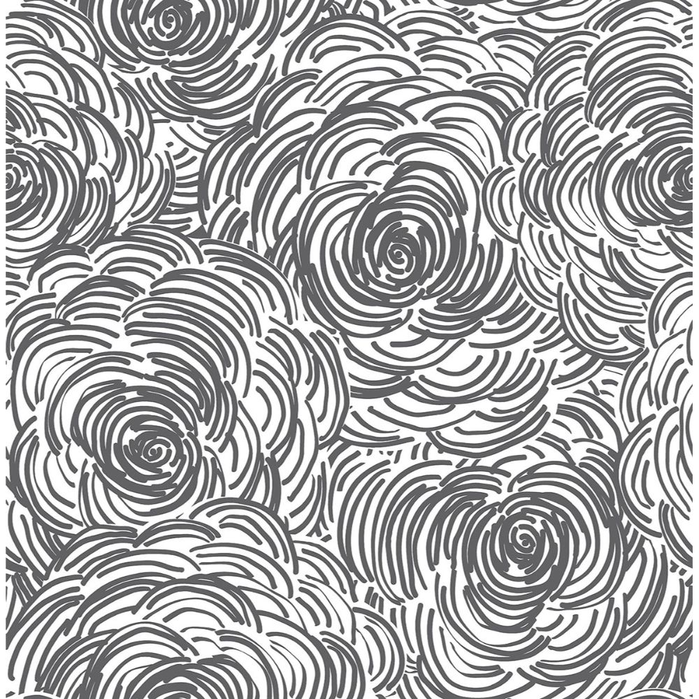 NuWallpaper By Brewster NUS3497 Black Beauty Peel & Stick Wallpaper