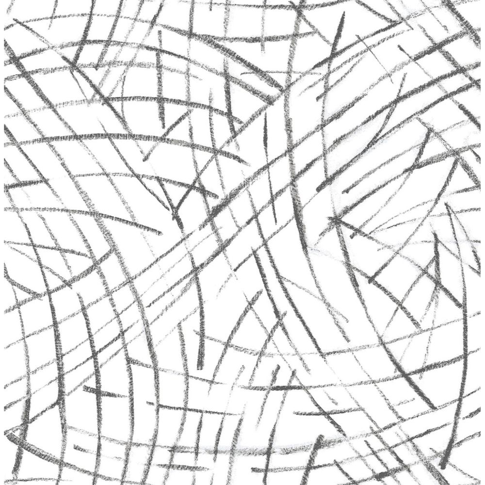 NuWallpaper By Brewster NUS3500 Black Imprint Peel & Stick Wallpaper