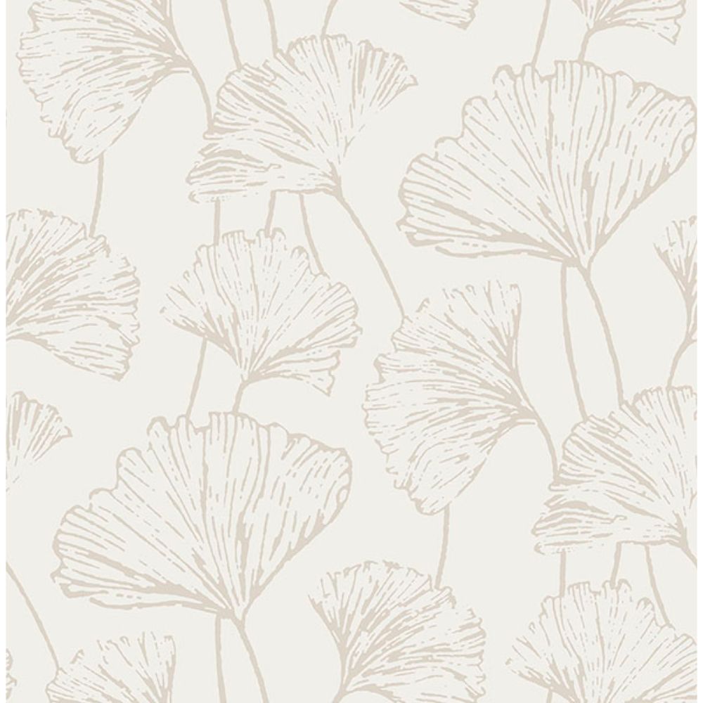 NuWallpaper By Brewster NUS3578 Silver Hikarigaoka Peel & Stick Wallpaper