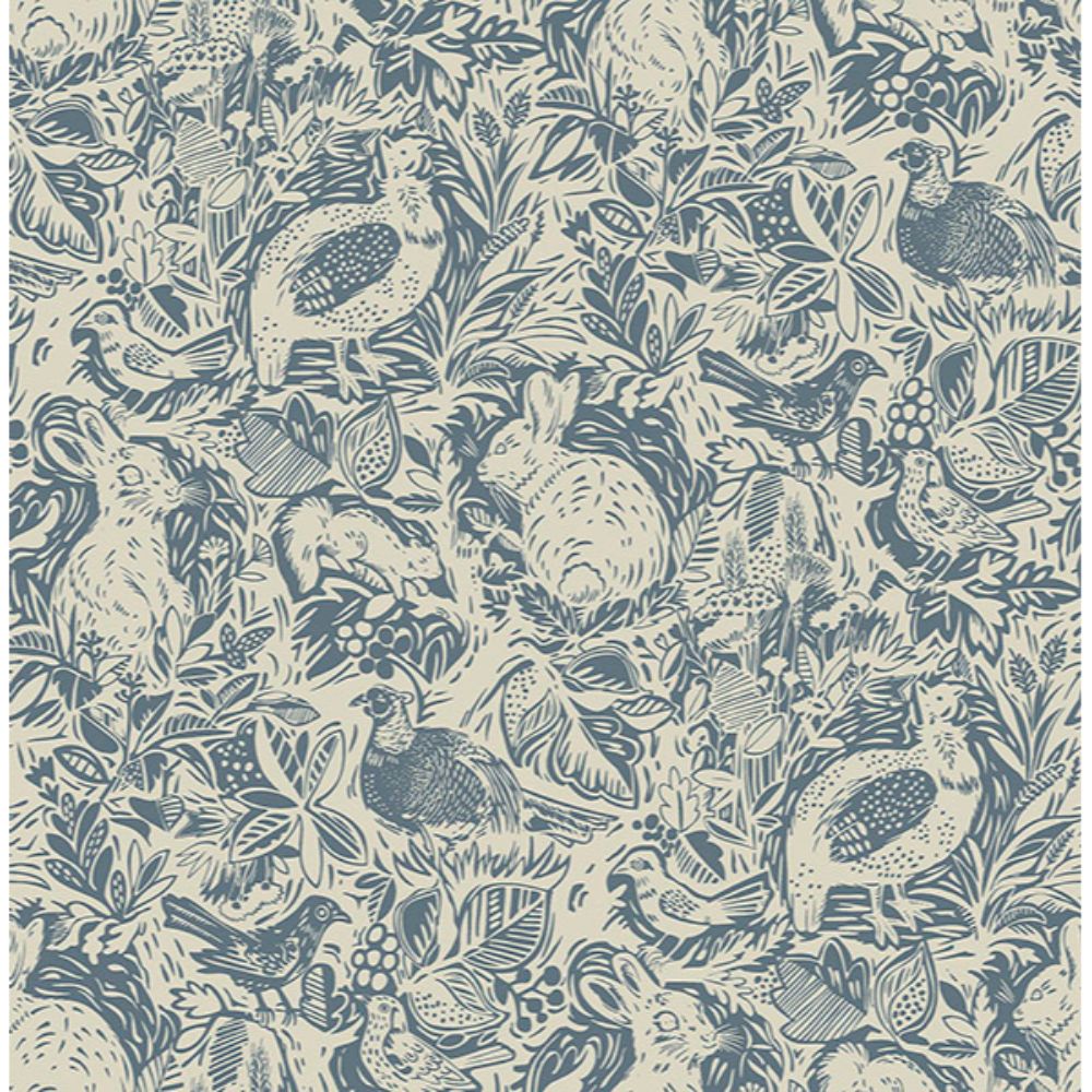 NuWallpaper By Brewster NUS3622 Blue Terrene Peel & Stick Wallpaper