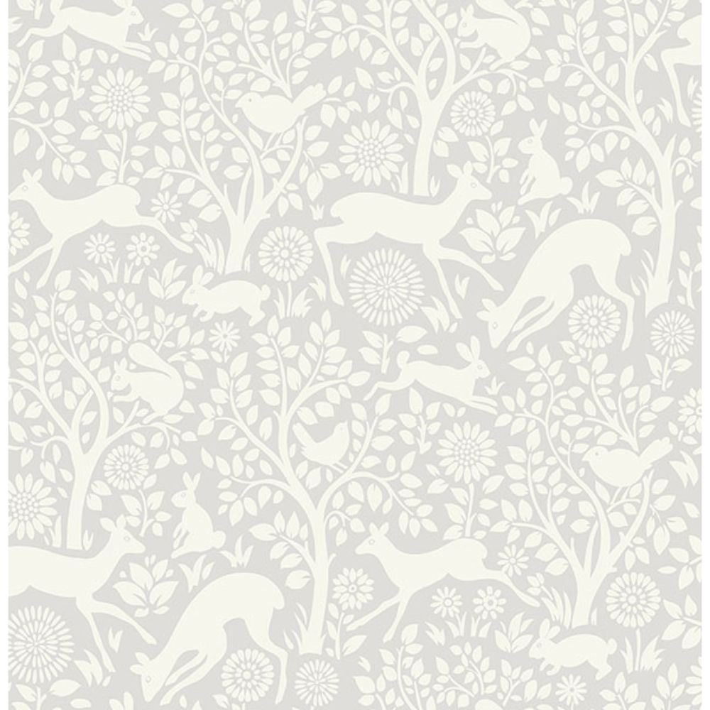 NuWallpaper By Brewster NUS3677 Grey Merriment Peel & Stick Wallpaper