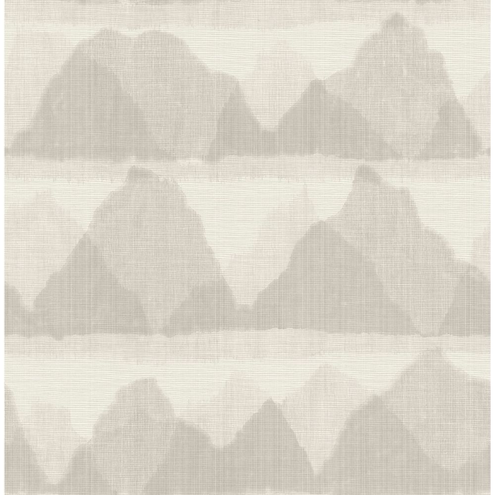 NuWallpaper by Brewster NUS3950 Taupe Mountain Peak Peel & Stick String Wallpaper