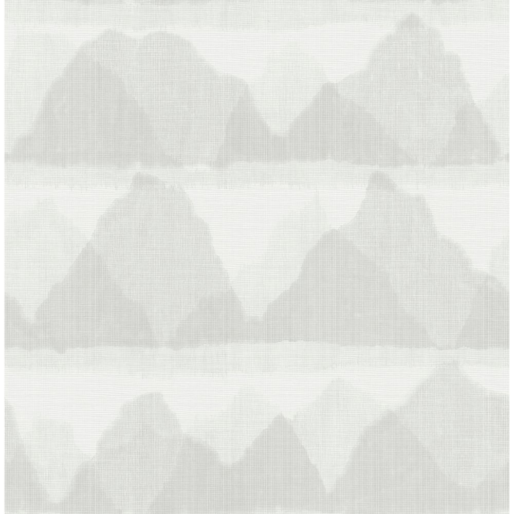 NuWallpaper by Brewster NUS3951 Grey Mountain Peak Peel & Stick String Wallpaper