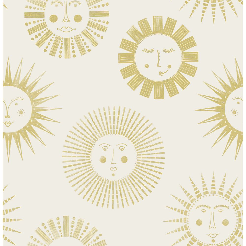 NuWallpaper by Brewster NUS4000 Cream Konark Peel & Stick Wallpaper