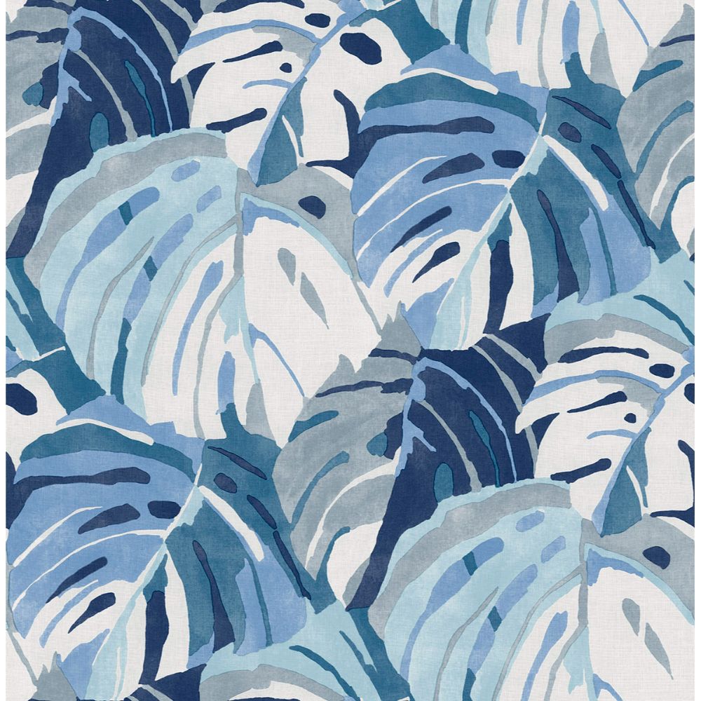 NuWallpaper by Brewster NUS4161 Blue Adansonii Peel & Stick Wallpaper