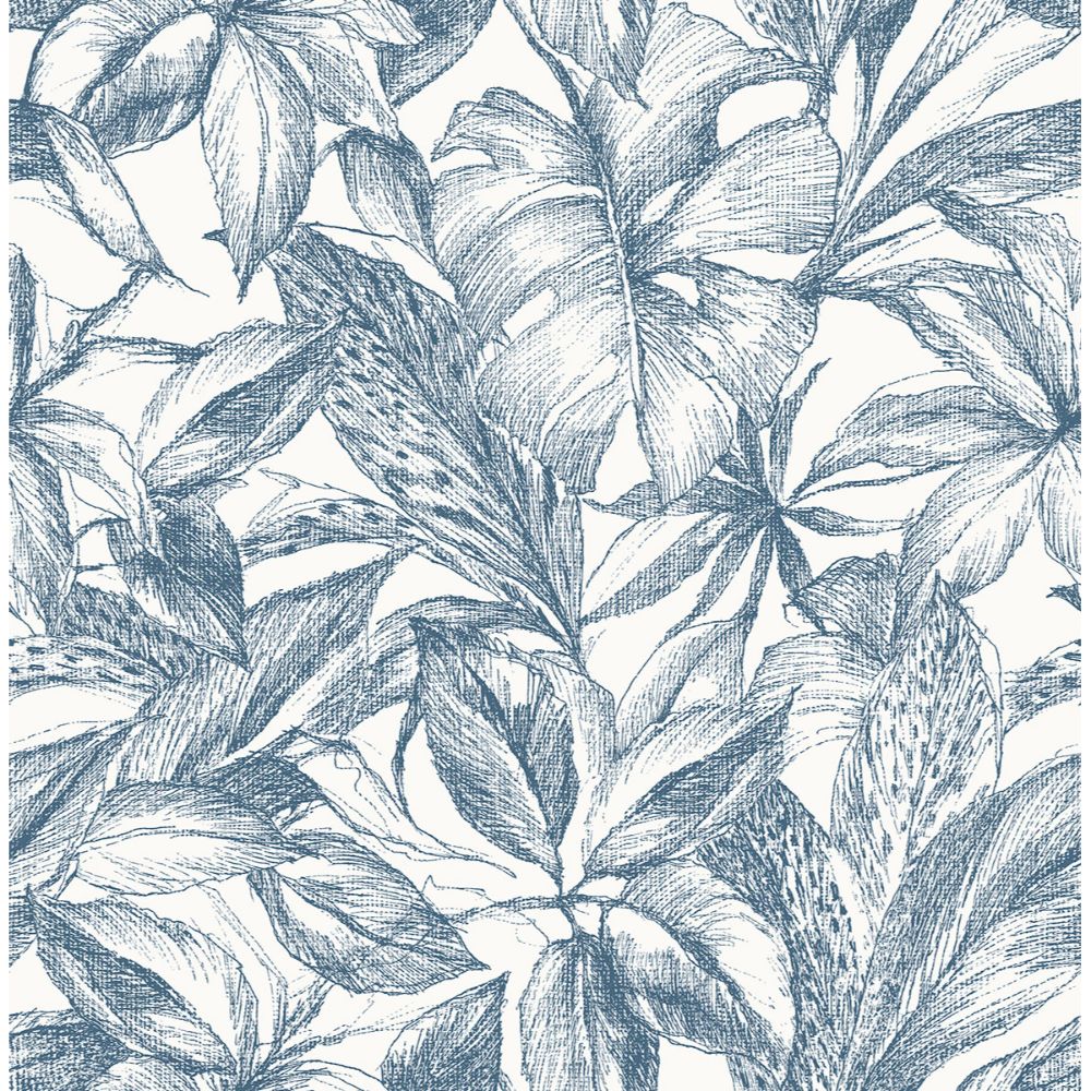 NuWallpaper by Brewster NUS4291 Blue Canopy Peel & Stick Wallpaper