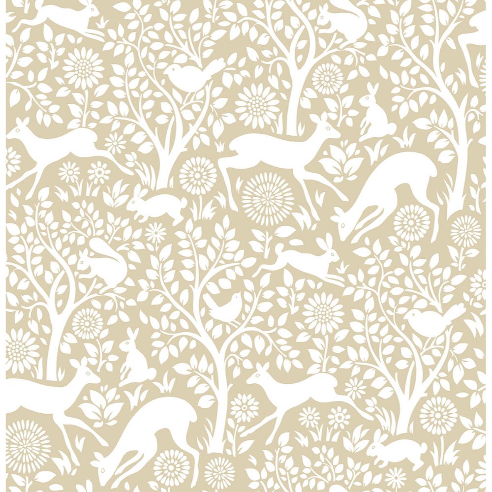 NuWallpaper by Brewster NUS4300 Cream Merriment Peel & Stick Wallpaper