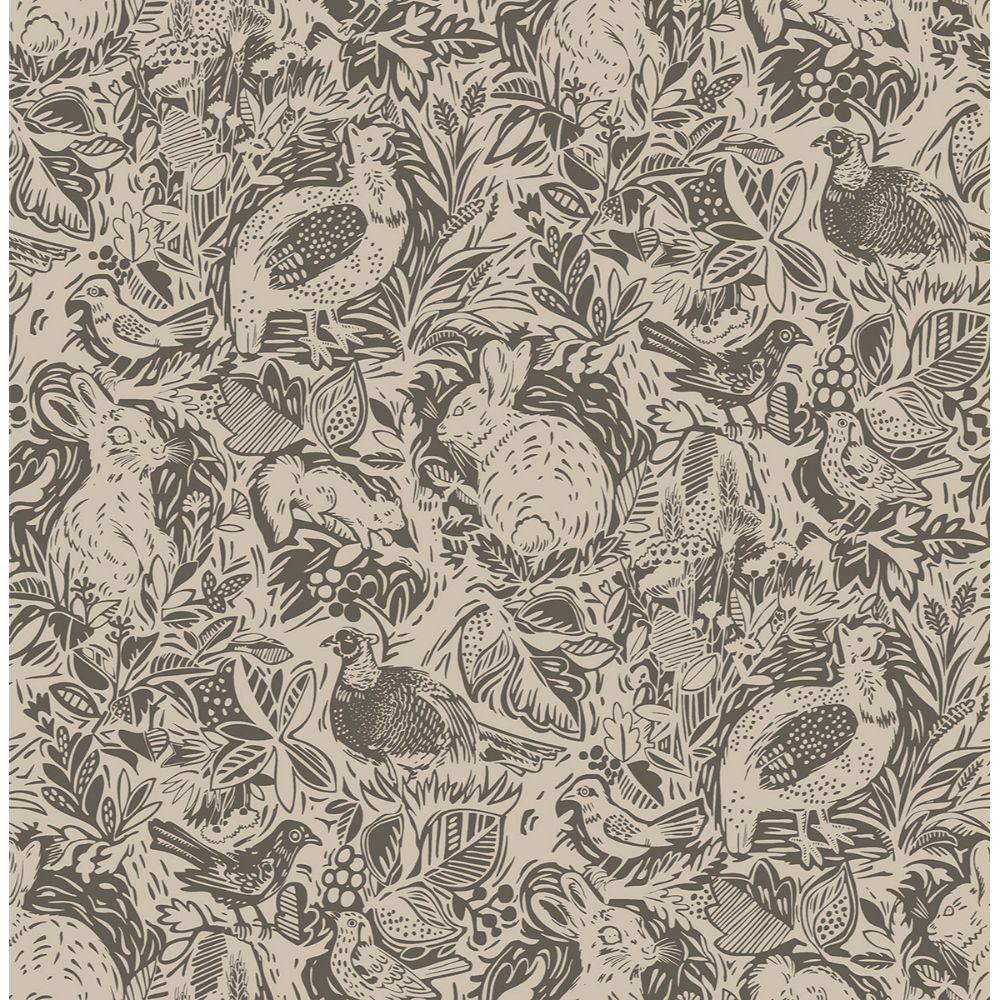 NuWallpaper by Brewster NUS4303 Charcoal Terrene Peel & Stick Wallpaper