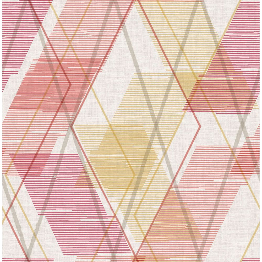 NuWallpaper by Brewster NUS4374 Coral Wallis Peel & Stick Wallpaper