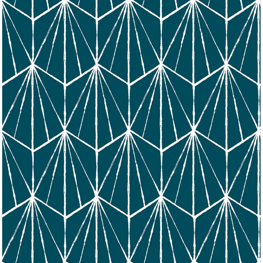 NuWallpaper by Brewster NUS4376 Indigo Dorset Peel & Stick Wallpaper