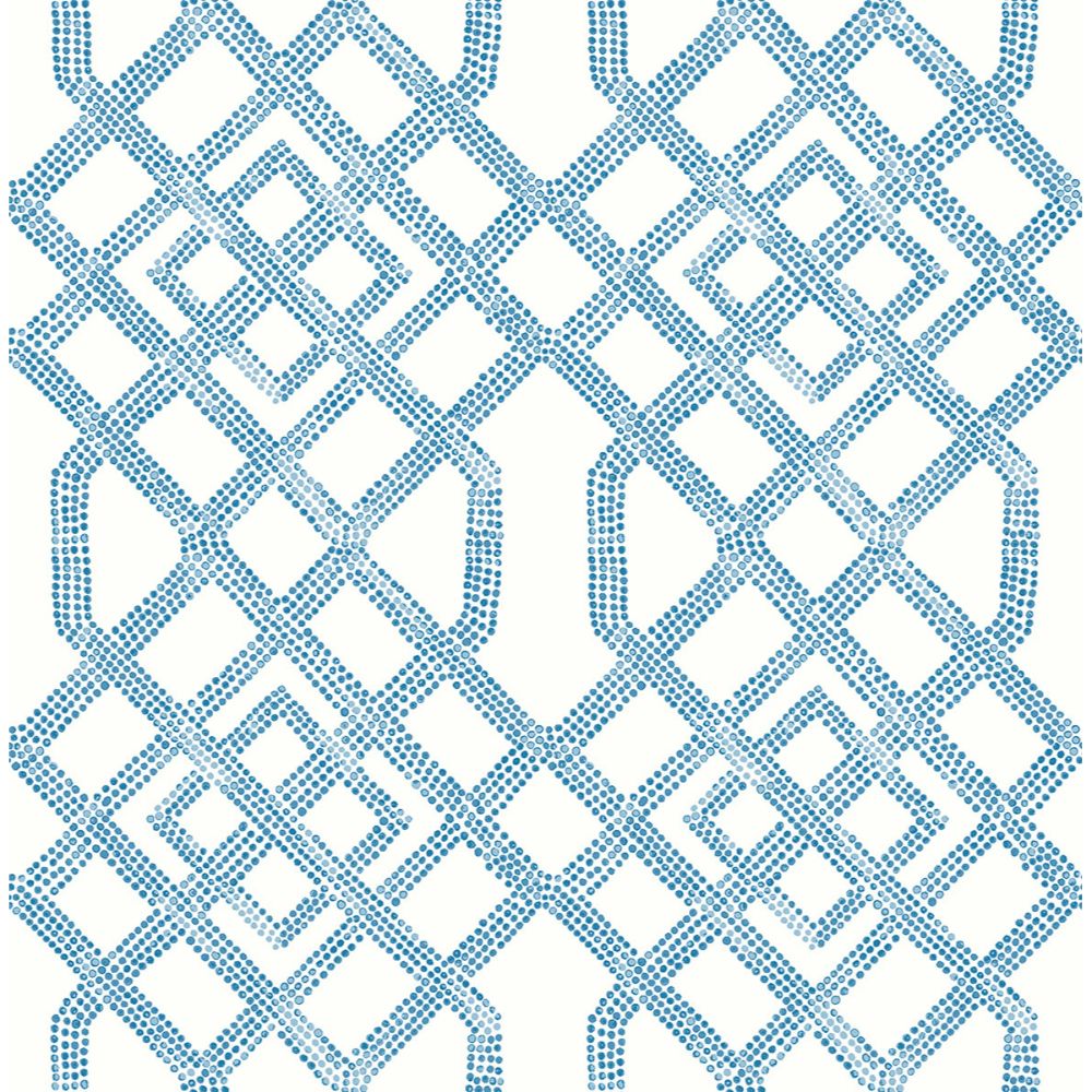 NuWallpaper by Brewster NUS4384 Blue Tanner Peel & Stick Wallpaper