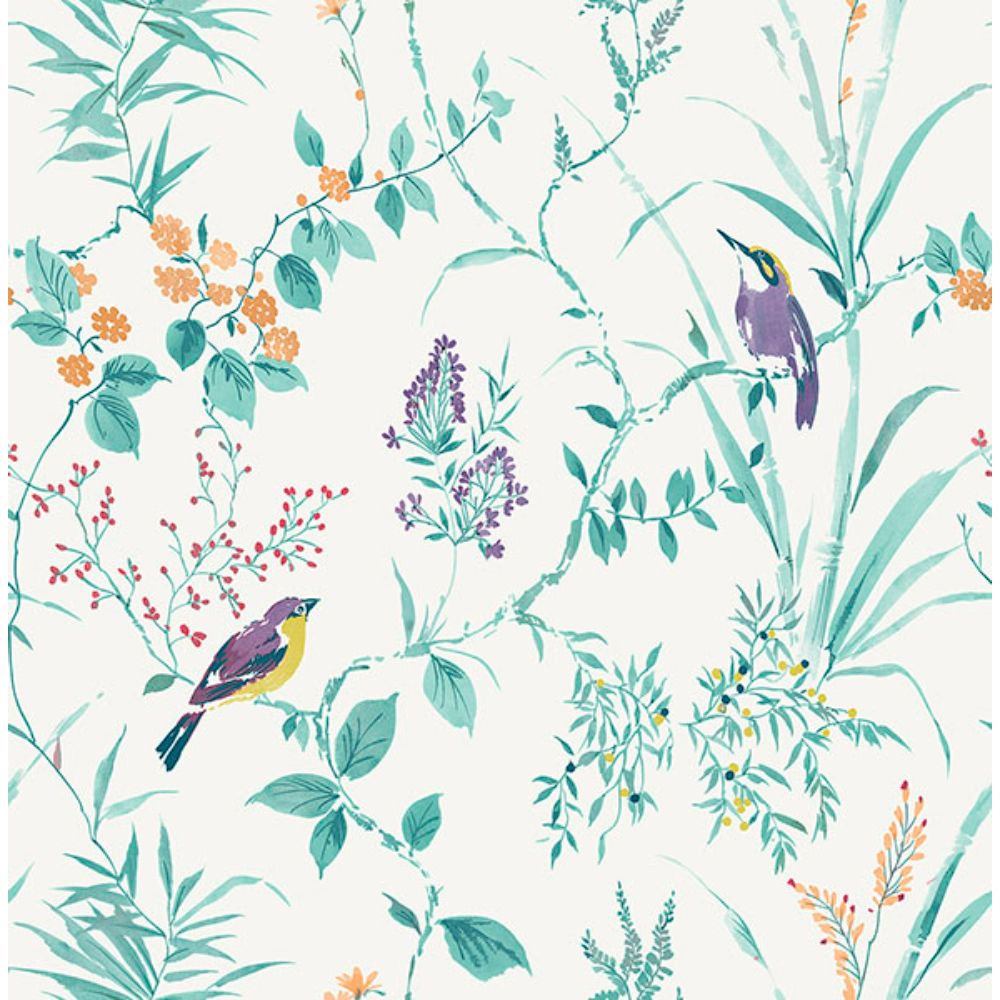 NuWallpaper by Brewster NUS4471 Jewel Songbird Peel & Stick Wallpaper