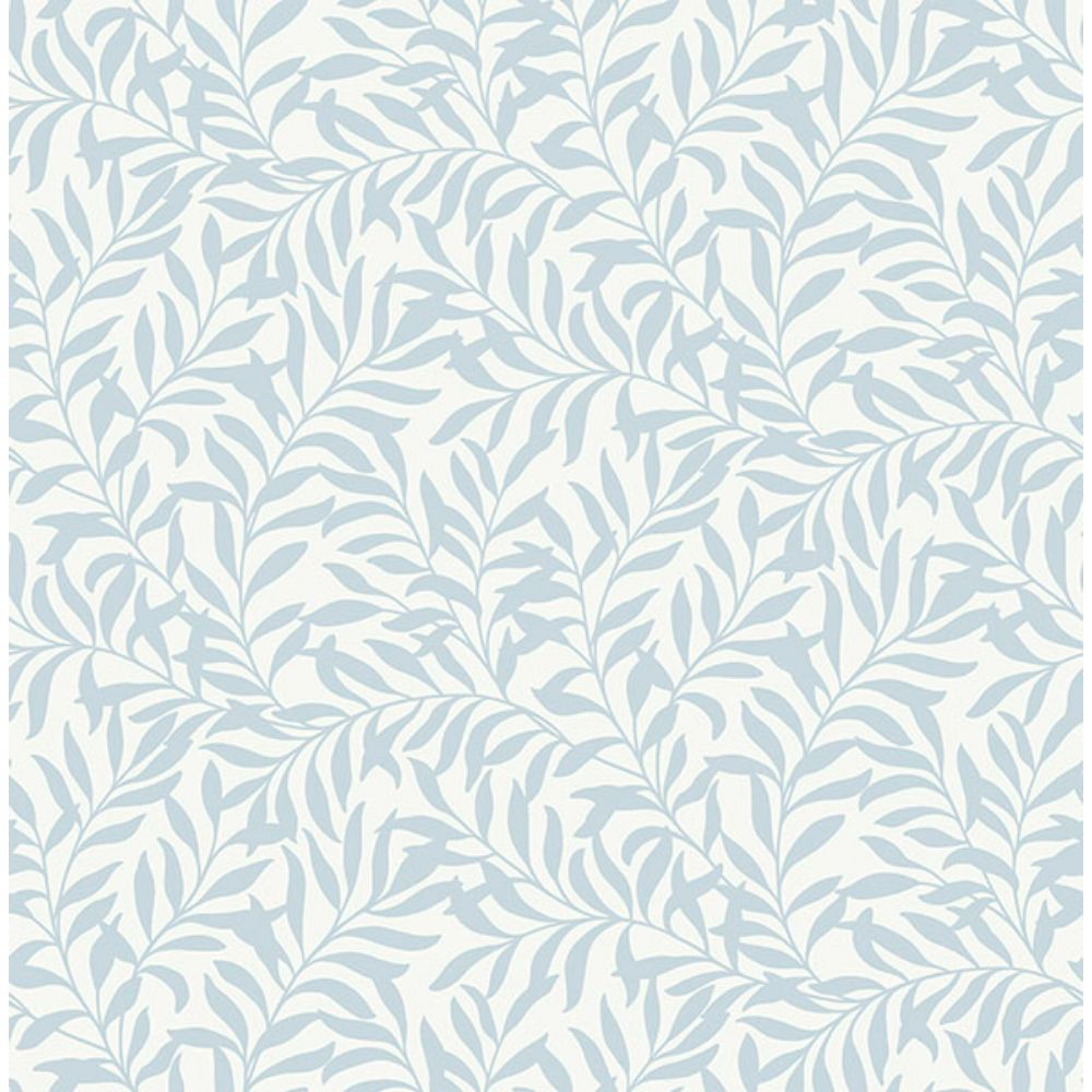 NuWallpaper by Brewster NUS4476 Blue Wisley Peel & Stick Wallpaper