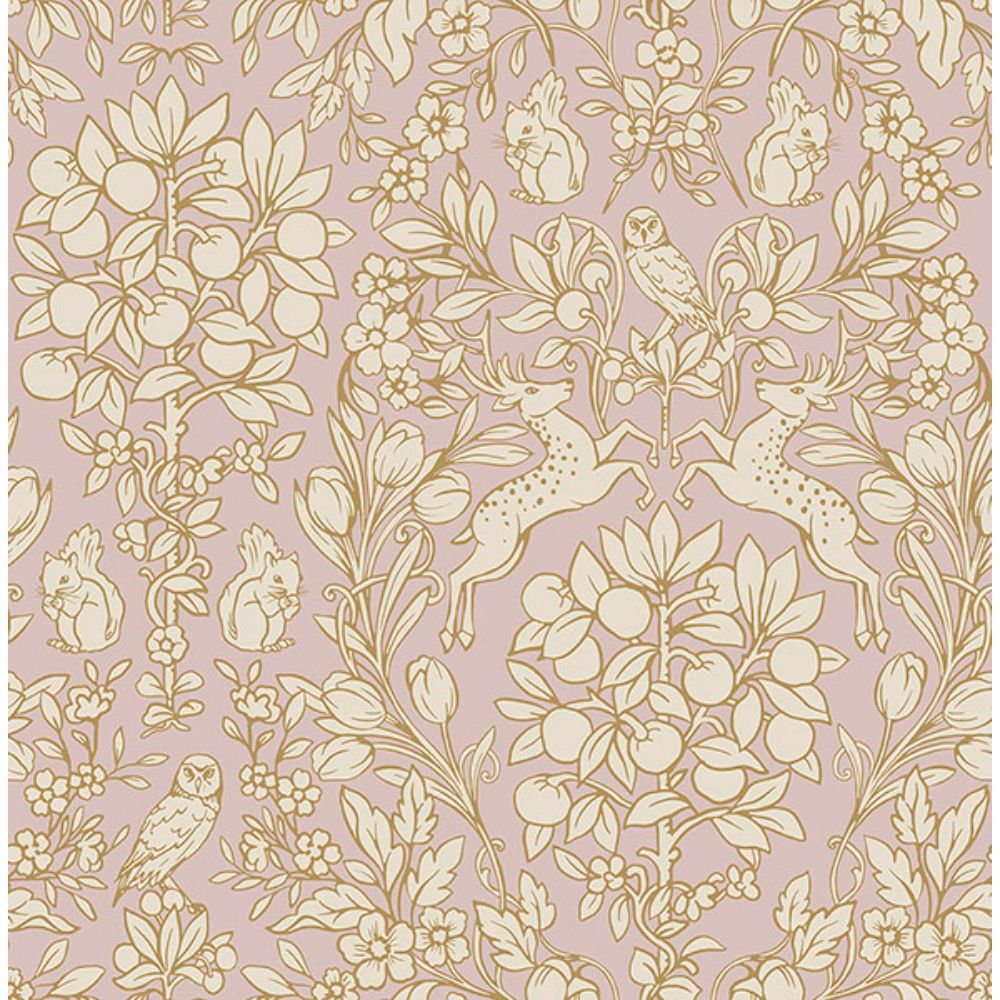 NuWallpaper by Brewster NUS4479 Blush Enchanted Peel & Stick Wallpaper