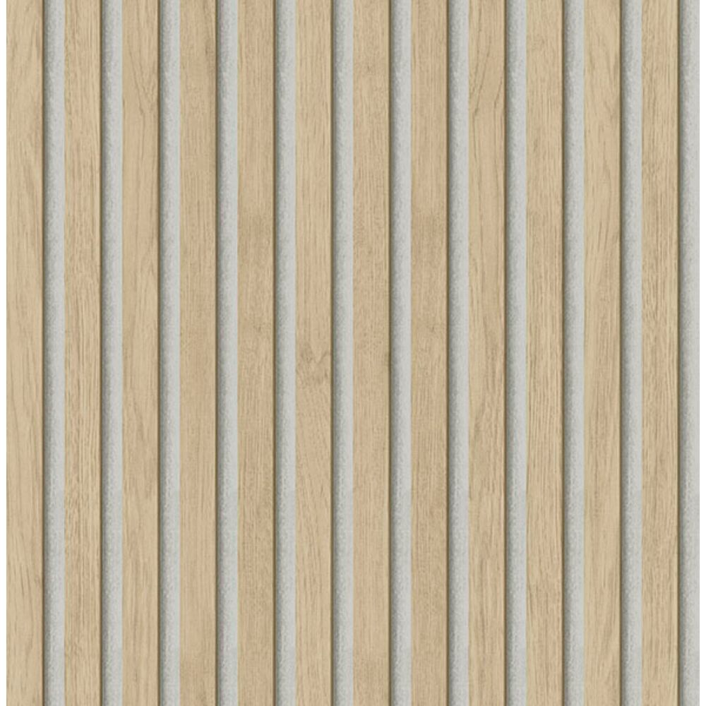 NuWallpaper by Brewster NUS4845 Natural Slat Wood Peel & Stick Wallpaper