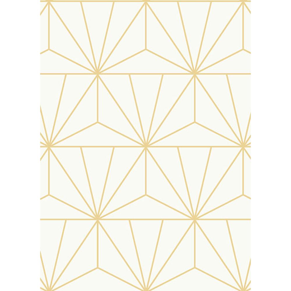 NuWallpaper by Brewster PP4703 Geometric Gold Standard Peel & Stick Wallpaper