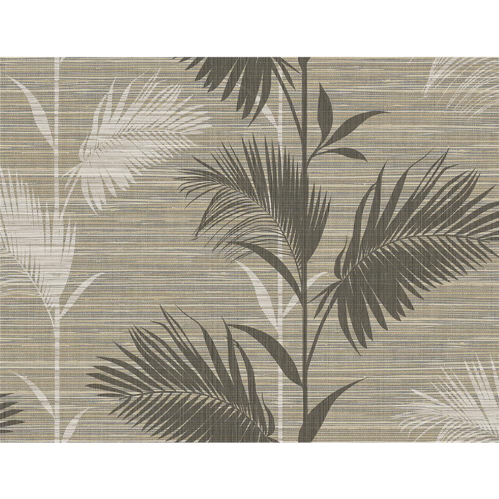 Kenneth James by Brewster PS40306 Palm Springs Away On Holiday Brown Palm Wallpaper