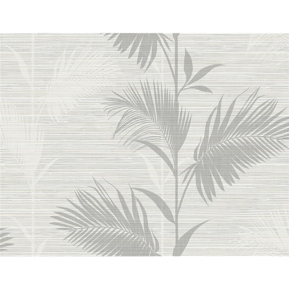 Kenneth James by Brewster PS40310 Palm Springs Away On Holiday Grey Palm Wallpaper