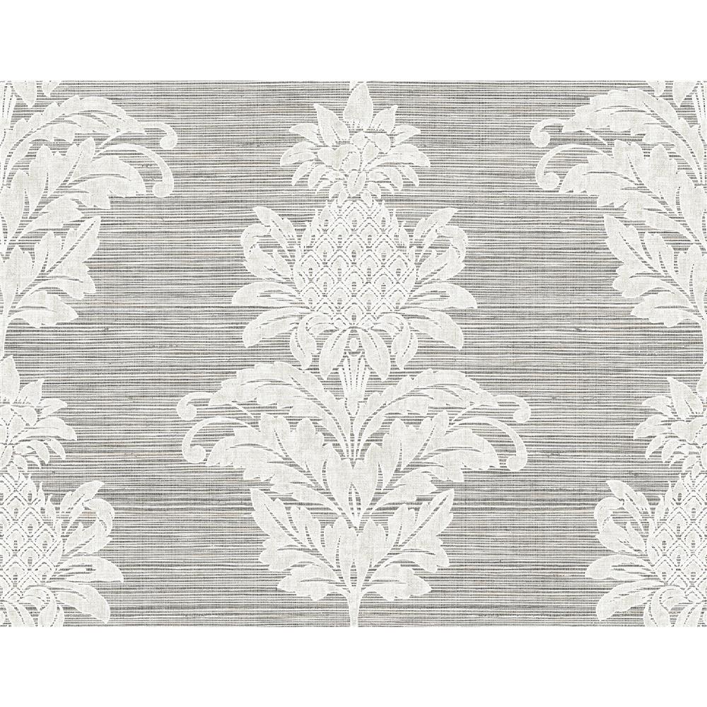 Kenneth James by Brewster PS40700 Palm Springs Pineapple Grove Gold Damask Wallpaper