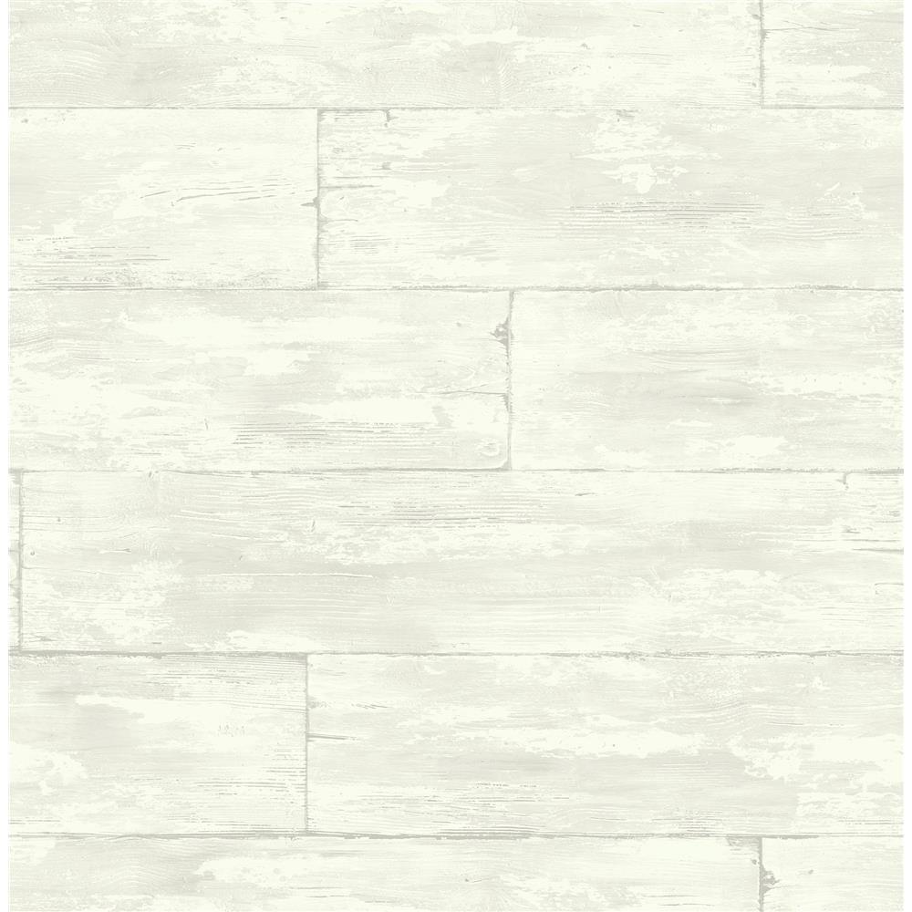Kenneth James by Brewster PS41010 Palm Springs Shipwreck White Wood Wallpaper