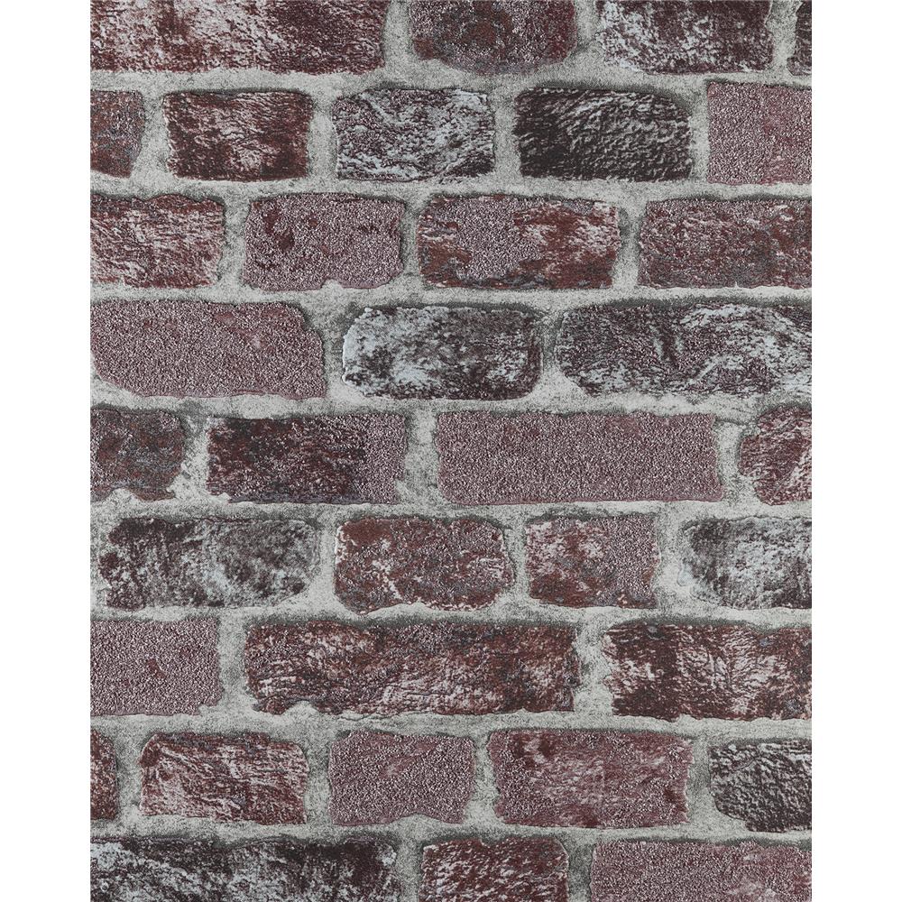 Brewster RD408 Anaglypta XII Baker Street Red Brick Wallpaper Wallpaper in Red