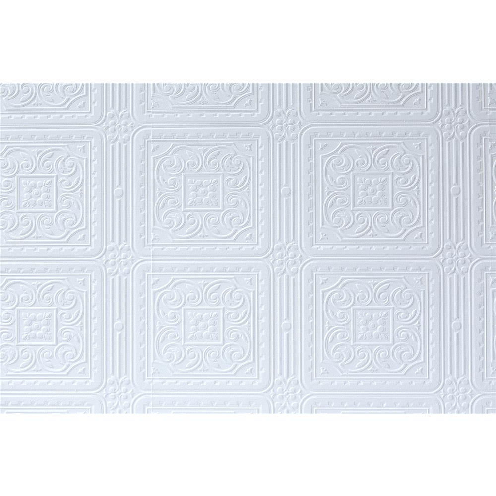 Brewster RD80000 Anaglypta XII Turner Tile Paintable Textured Vinyl Wallpaper