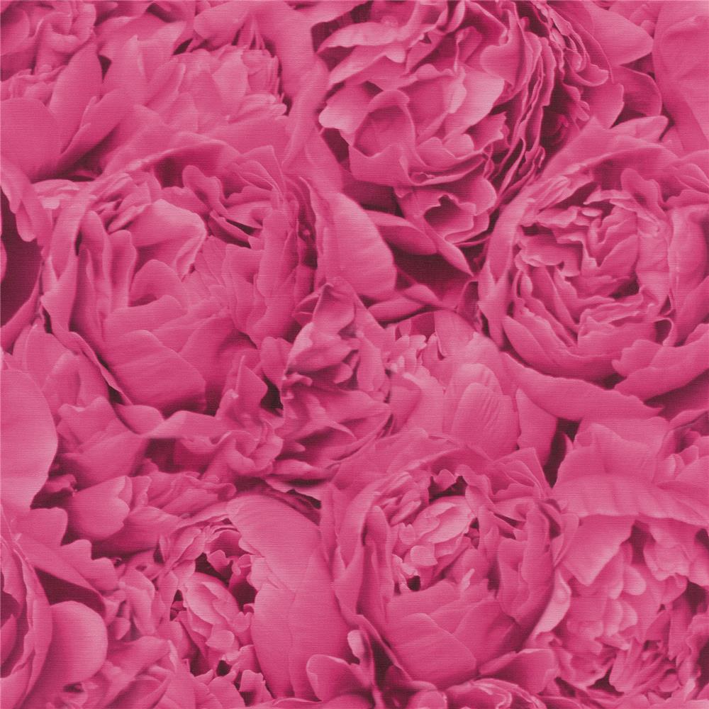 Rasch by Brewster RH464245 Sidewall Rosenfield Pink Floral Wallpaper