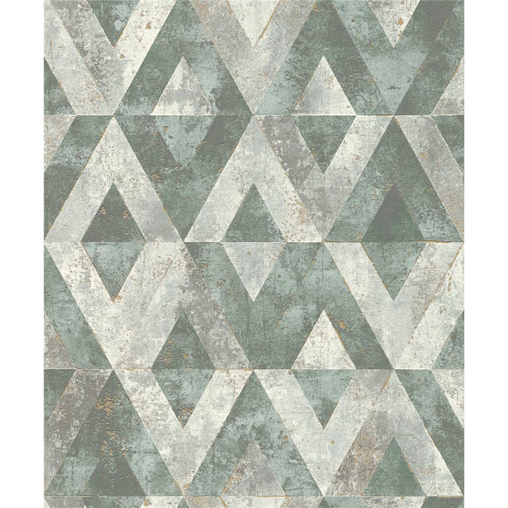 Rasch by Brewster RH535501 Sidewall Shikhar Teal Geometric Wallpaper