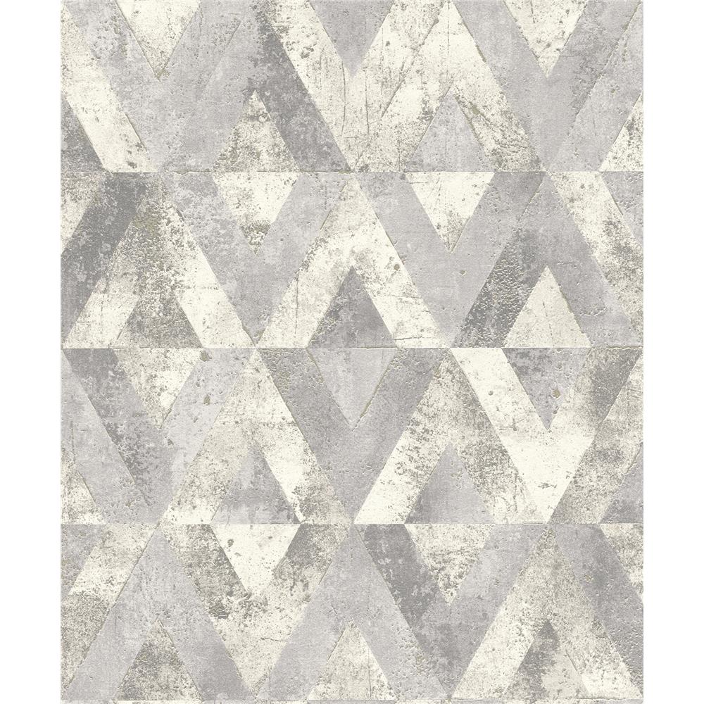 Rasch by Brewster RH535518 Sidewall Shikhar Silver Geometric Wallpaper