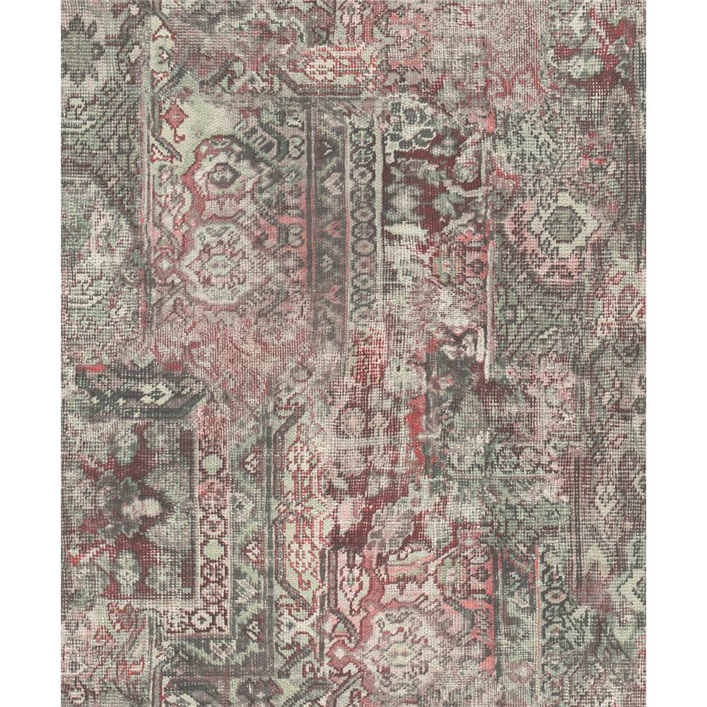 Rasch by Brewster RH536522 Sidewall Hamadan Moss Textile Wallpaper