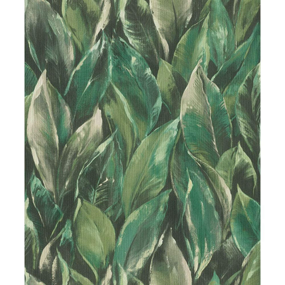 Rasch by Brewster RH537345 Maclayi Green Banana Leaf Wallpaper
