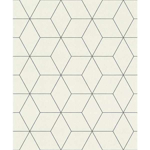 Rasch by Brewster RH624304 Lloyd Off-White Geometric Wallpaper