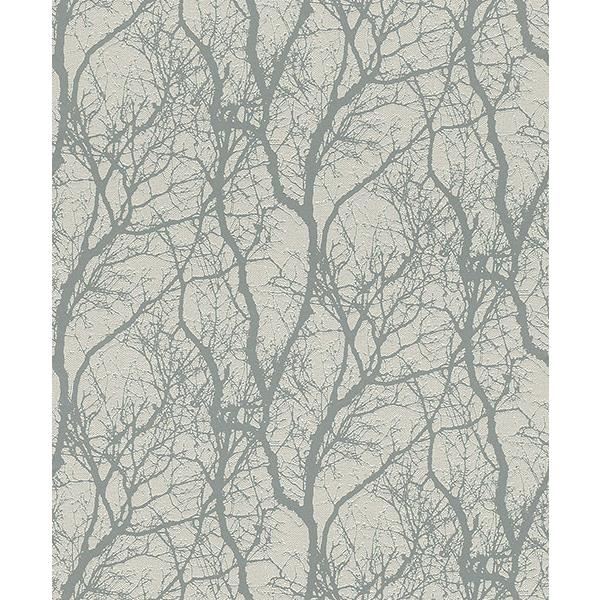Rasch by Brewster RH633269 Wiwen Grey Tree Wallpaper