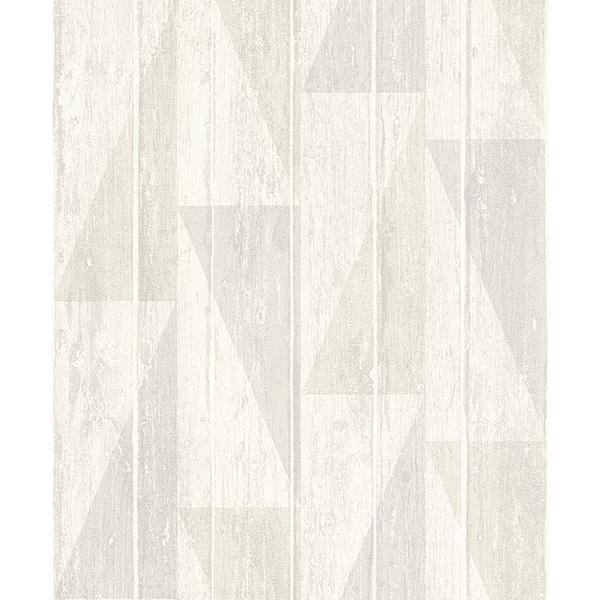 Rasch by Brewster RH809107 Nilsson White Geometric Wood Wallpaper