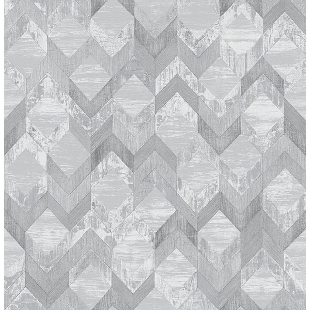 Rachel Zoe by Brewster RZS4530 Silver Greer Peel & Stick Wallpaper