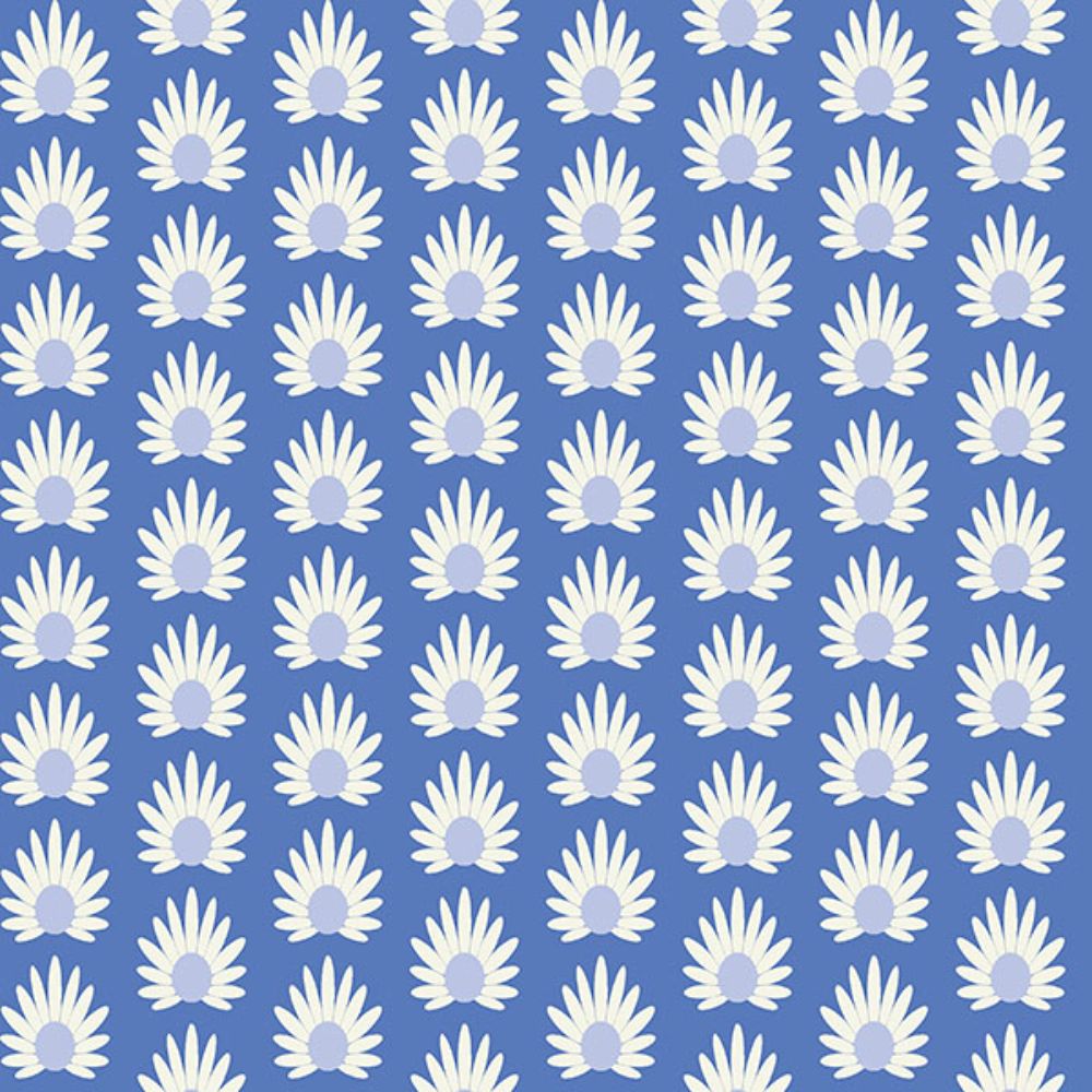 Scalamandre by Brewster SCS6059 Azure Fleur Peel & Stick Wallpaper