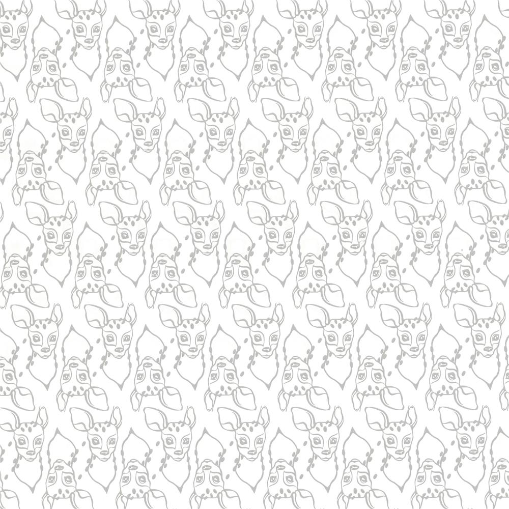 Sandudd by Brewster SD5247-1 Oh, Deer White Animal Wallpaper