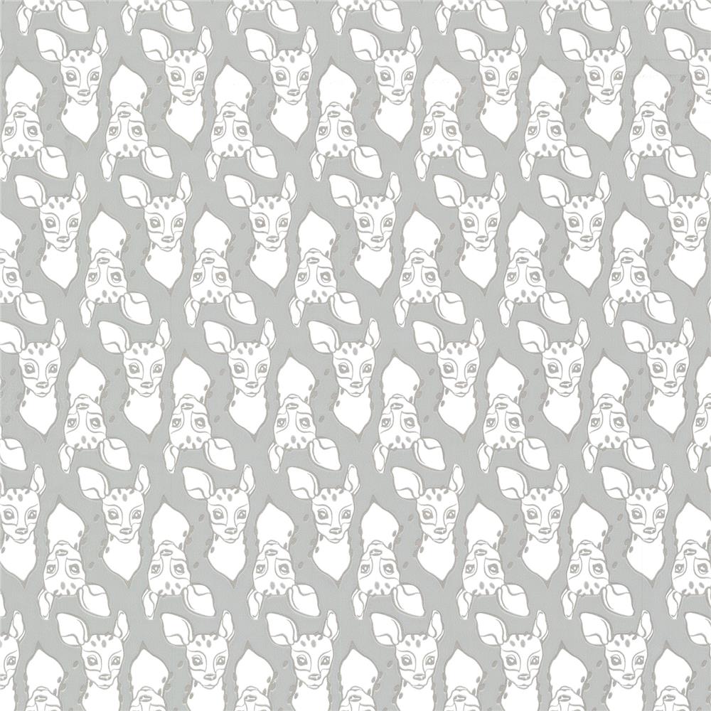 Sandudd by Brewster SD5247-2 Oh Deer Grey Animal Wallpaper