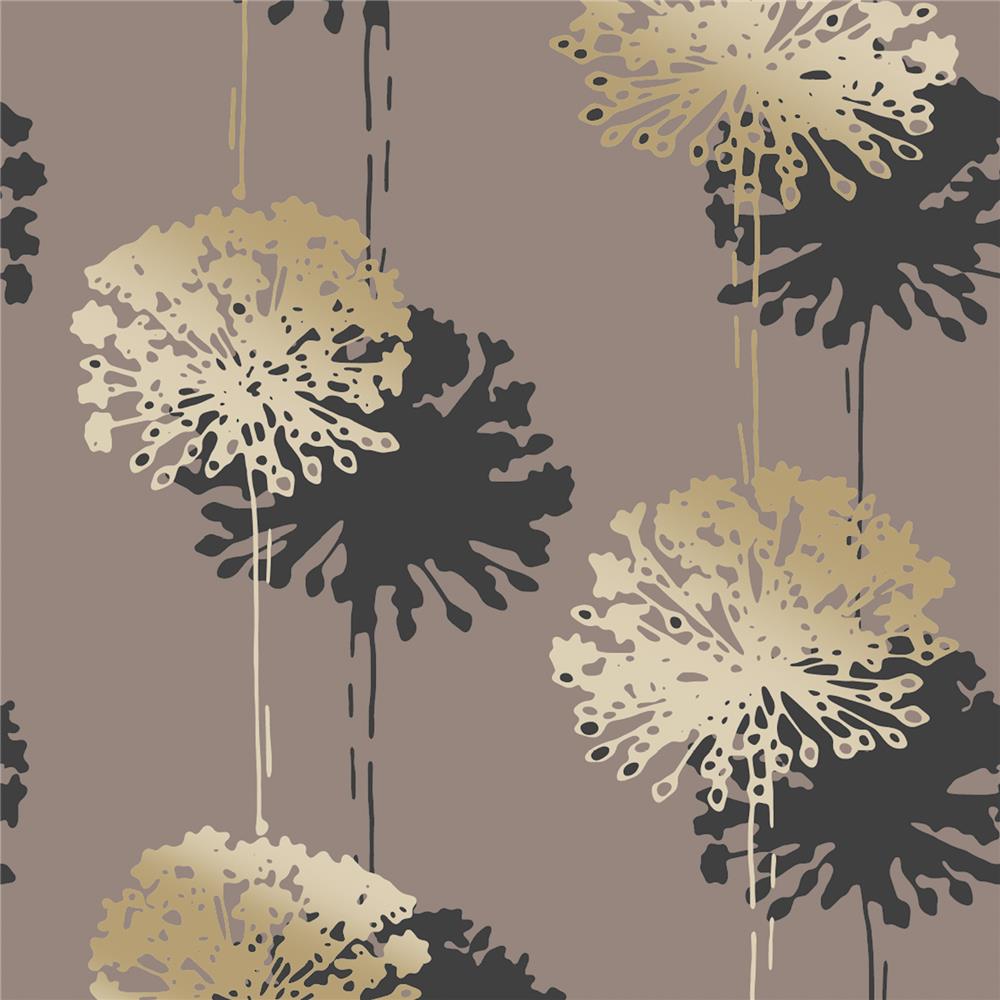 Sandudd by Brewster SD5281-1 Hamsun Light Brown Dandelion Wallpaper