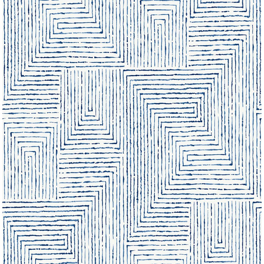 Scott Living by Brewster SLS3974 Blue Ink Peel & Stick Wallpaper