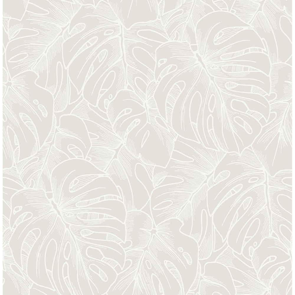 Scott Living by Brewster SLS3976 White Borneo Peel & Stick Wallpaper