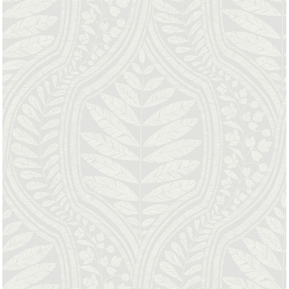 Scott Living by Brewster SLS3982 Grey Foliate Peel & Stick Wallpaper