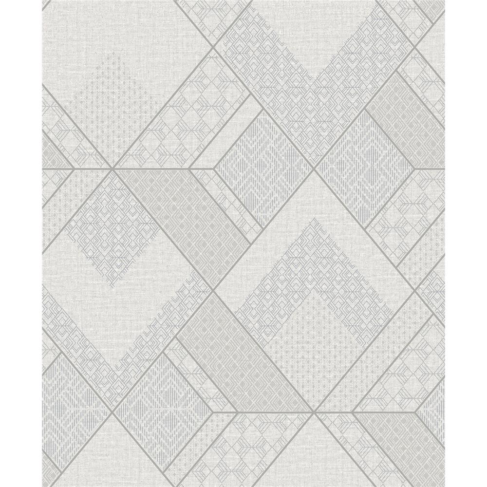 Sirpi by Brewster SR24221 Castle White Geometric Wallpaper