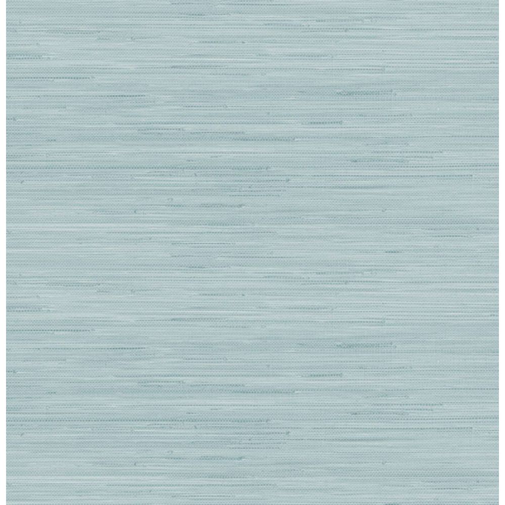 Society Social by Brewster SSS4573 Sky Blue Classic Faux Grasscloth Peel & Stick Wallpaper