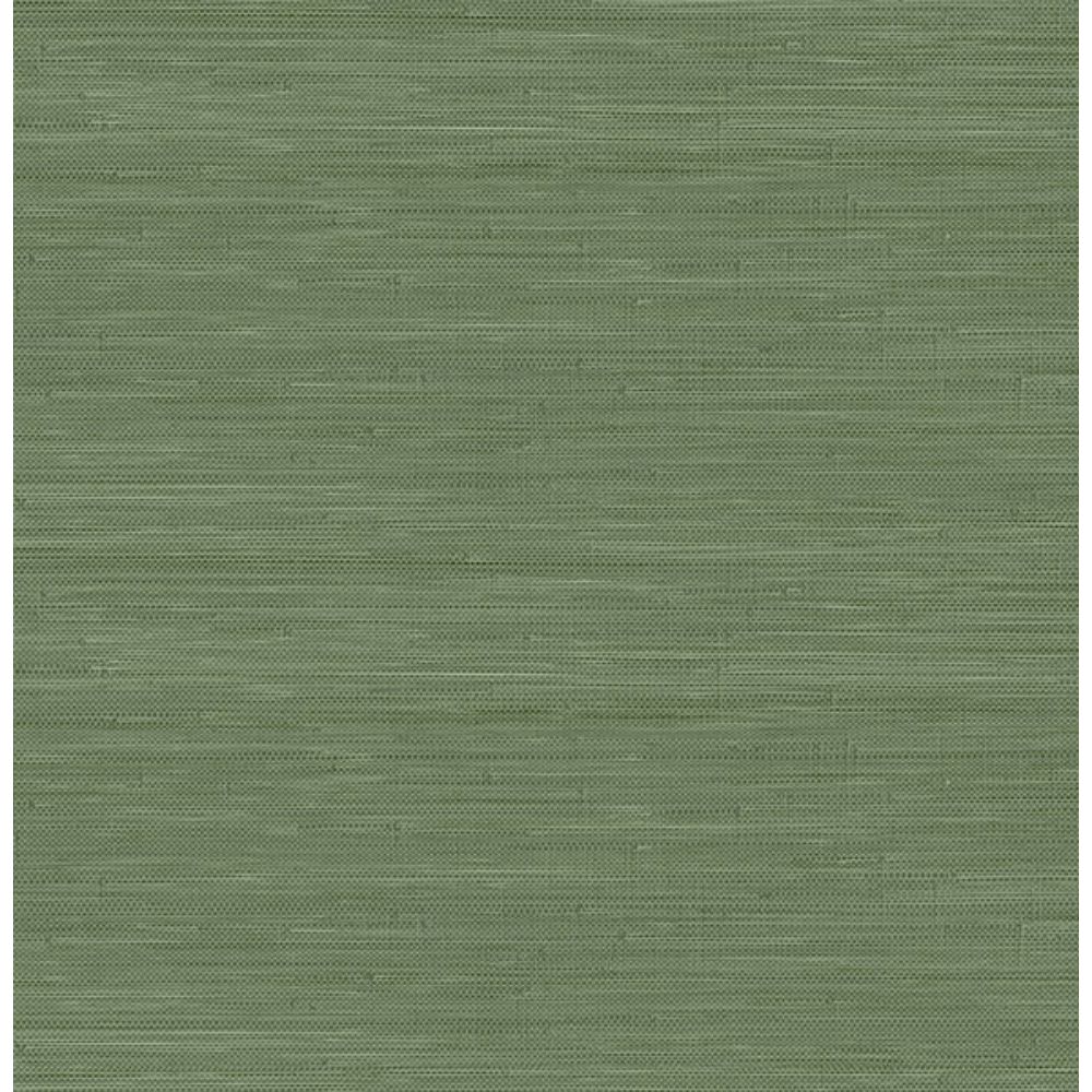 Society Social by Brewster SSS4576 Hunter Green Classic Faux Grasscloth Peel & Stick Wallpaper